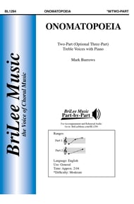 Onomatopoeia Two-Part choral sheet music cover Thumbnail